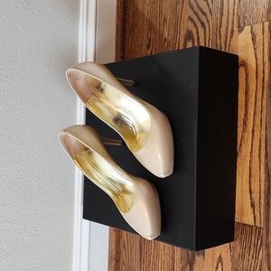 Champagne patent leather 36 pumps Nando's Muzi made in Italy